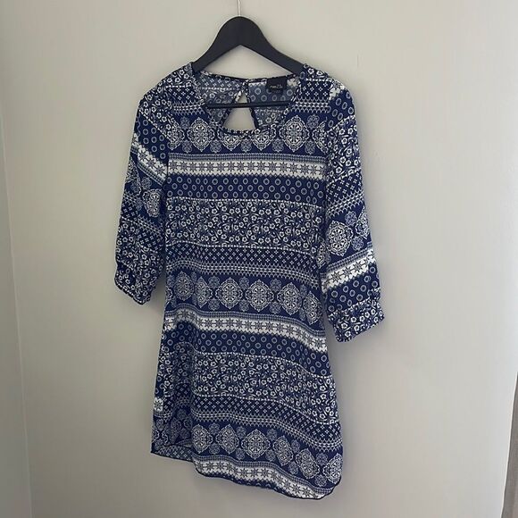Rue 21 Mini Dress. Blue and White. XS - Picture 1 of 7